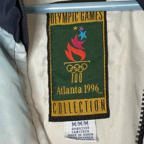 Vintage USA Logo Athletic Splash Windbreaker 1996 Atlanta Olympics Jacket Medium - Picture 3 of 12